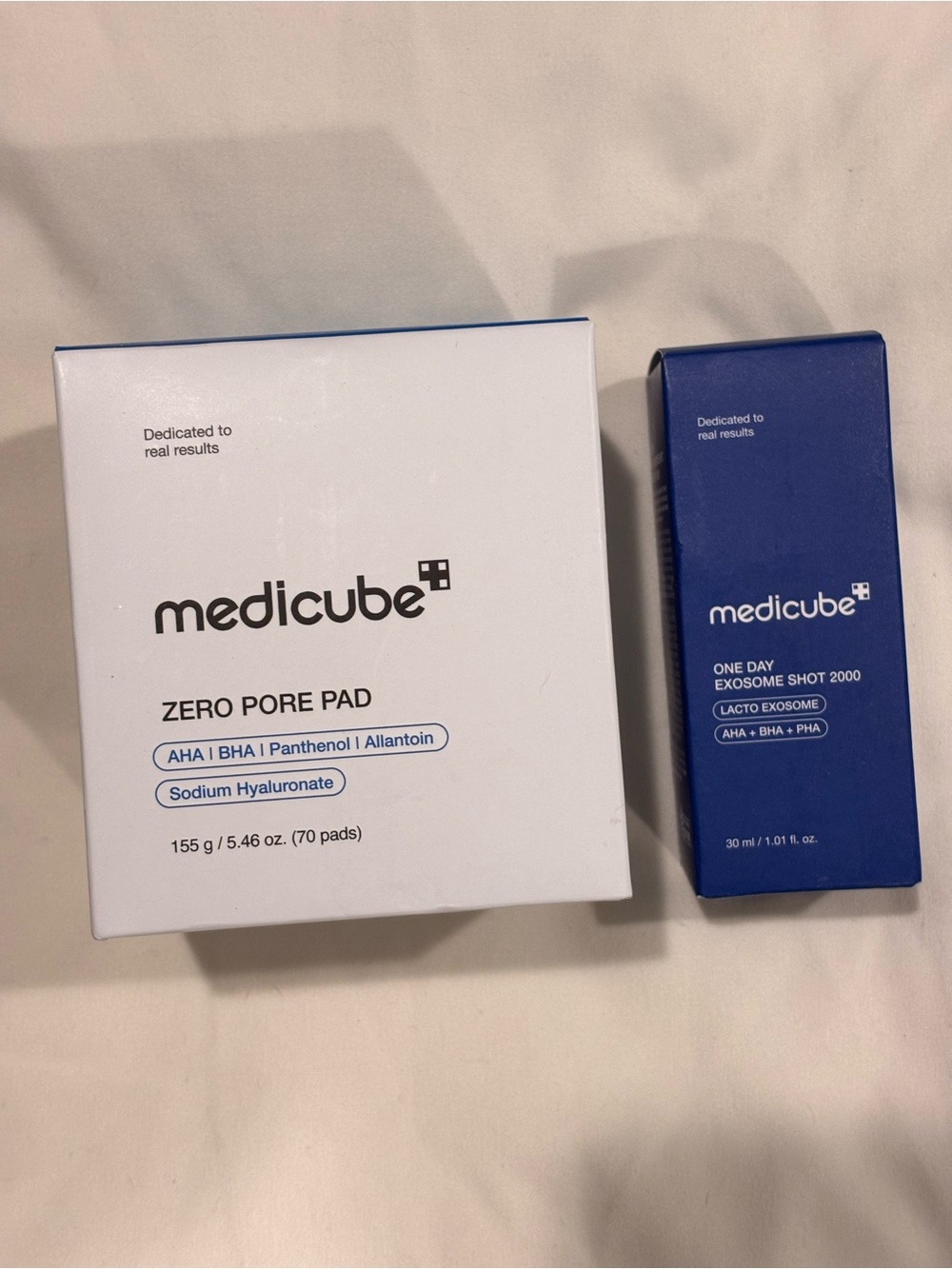Medicube Zero Pore Pads 70ct + Exosome Shot 2000 Korean Skincare Bundle